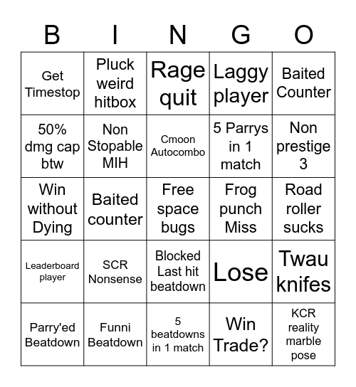 Ge bingo Card