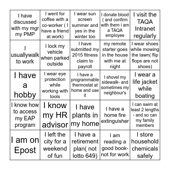 Bingo Card