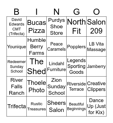 Black Out Back to Back Bingo Card