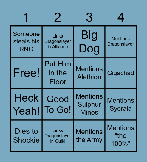 Jippo Bingo Card