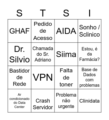 Bingo da Prevenção Bingo Card