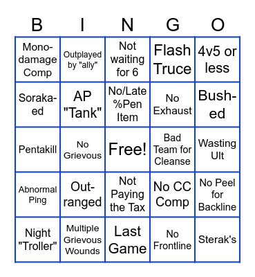 ARAM BINGO Card