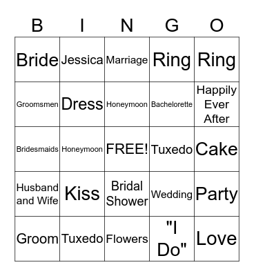 Jessica's Bingo  Bingo Card