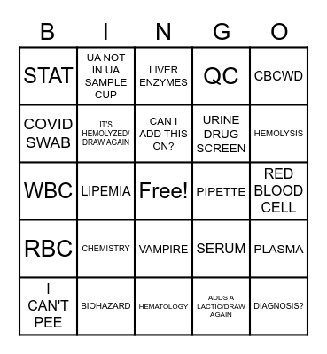 LAB WEEK BINGO! Bingo Card