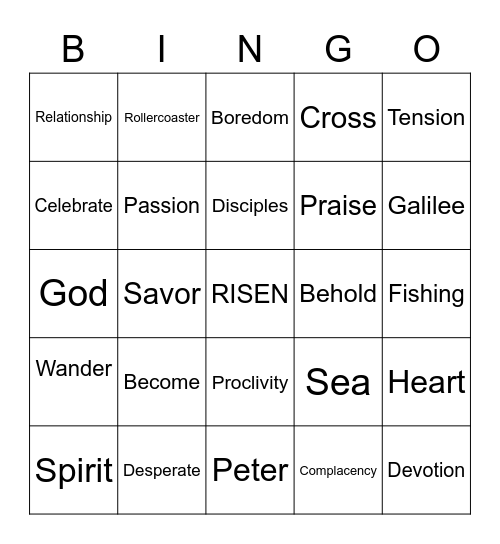 Easter 2022 Bingo Card