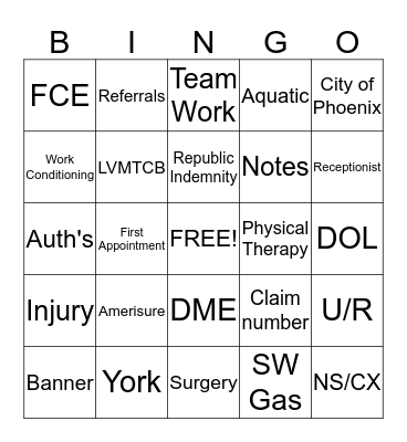 ISN Bingo Card