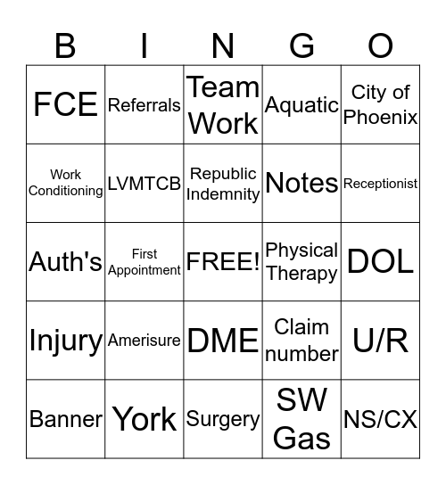 ISN Bingo Card