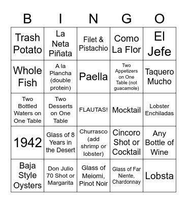 La Neta Server Bingo Card
