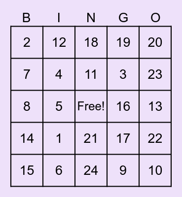ASL Bingo! Bingo Card