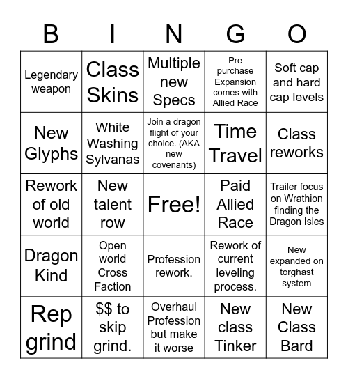 10.0 Tom Bingo Card