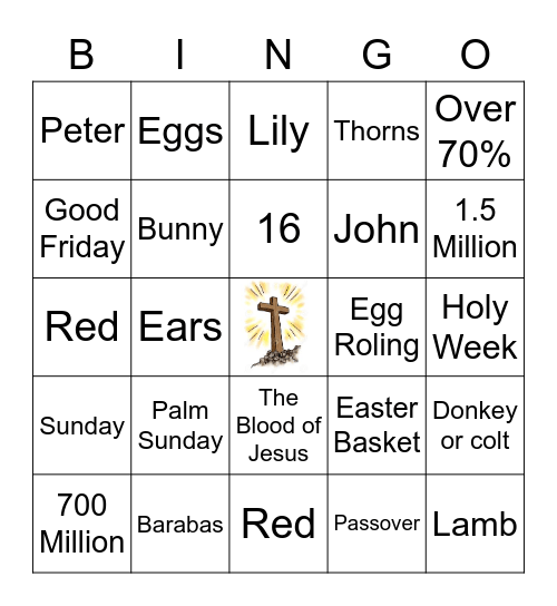 Easter 2022 B Bingo Card