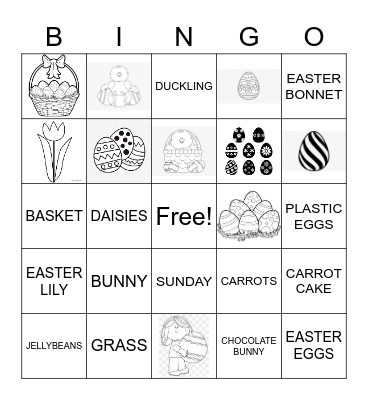 Easter Bingo Card