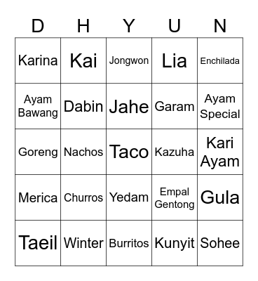 Bingo with Pat Bingo Card