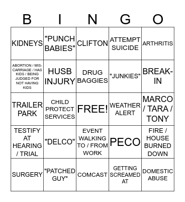 D-BINGO Card