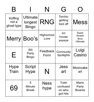 Mart's Bingo Card (Round 2) Bingo Card