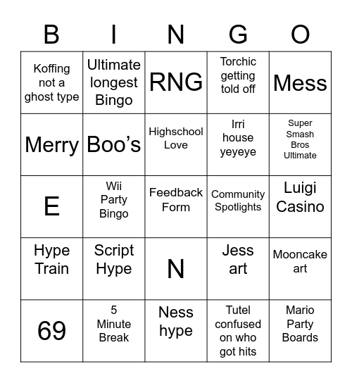 Mart's Bingo Card (Round 2) Bingo Card