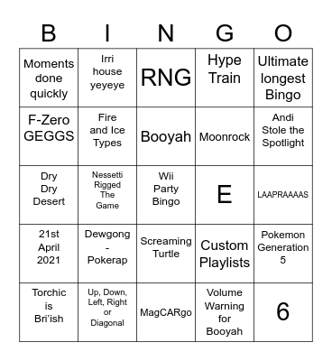 Irri's Bingo Card (Round 2) Bingo Card