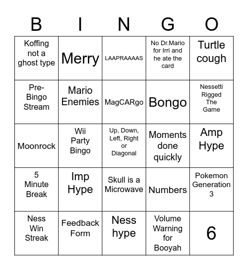 Arrow's Bingo Card (Round 1) Bingo Card