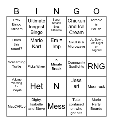 Jaden's Bingo Card (Round 1) Bingo Card