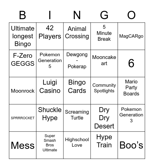 Kurisu's Bingo Card (Round 1) Bingo Card