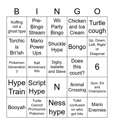 Lottie Round 1 (Anniversary) Bingo Card