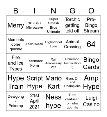 Steelcario Round 2 (Anniversary) Bingo Card