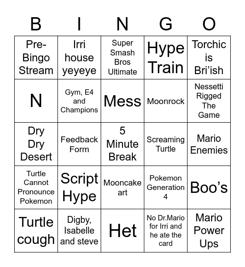 DEVIL Round 1 (Anniversary) Bingo Card