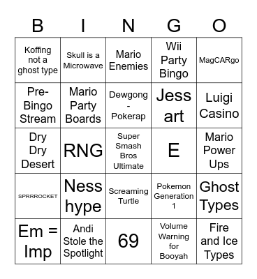 Beryl Round 1 (Anniversary) Bingo Card