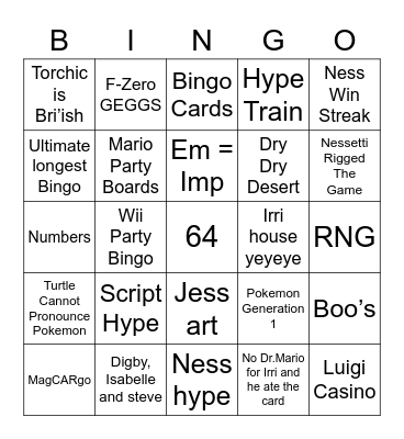Beryl Round 2 (Anniversary) Bingo Card