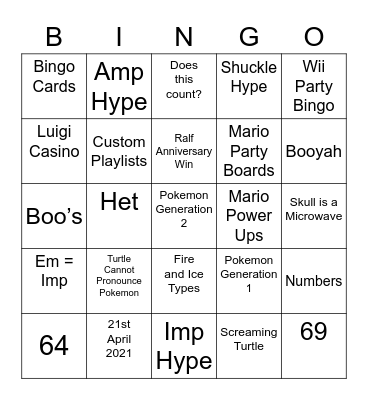 Mikail Round 1 [Anniversary] Bingo Card