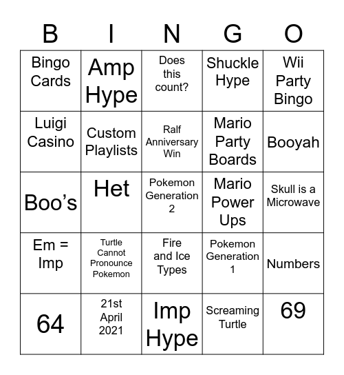 Mikail Round 1 [Anniversary] Bingo Card