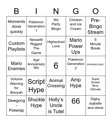 Mikail Round 2 [Anniversary] Bingo Card