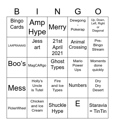 VeggieJoe Round 1 [Anniversary] Bingo Card