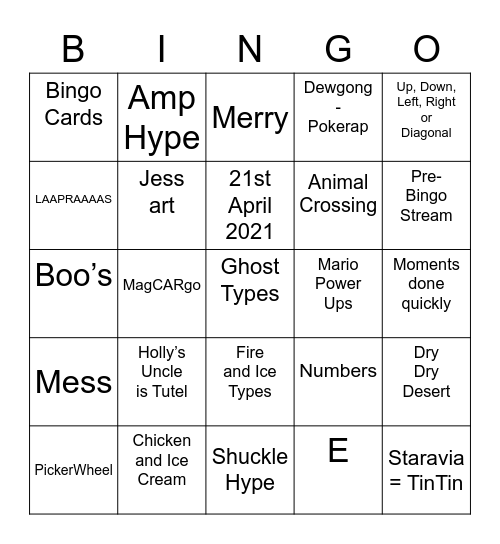 VeggieJoe Round 1 [Anniversary] Bingo Card