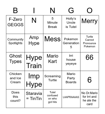VeggieJoe Round 2 [Anniversary] Bingo Card