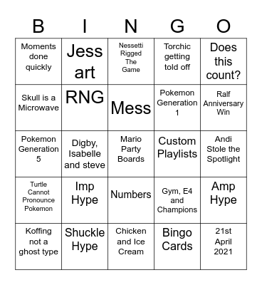 Mooncake (Kirby) Round 2[Anniversary] Bingo Card