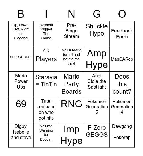 Markeles Round 1 [Anniversary] Bingo Card