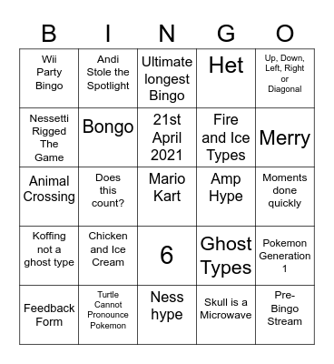 Skull (Kemono Frozen Peas) Round 1 [Anniversary] Bingo Card