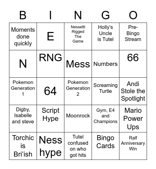 Frosty Round 2 [Anniversary] Bingo Card