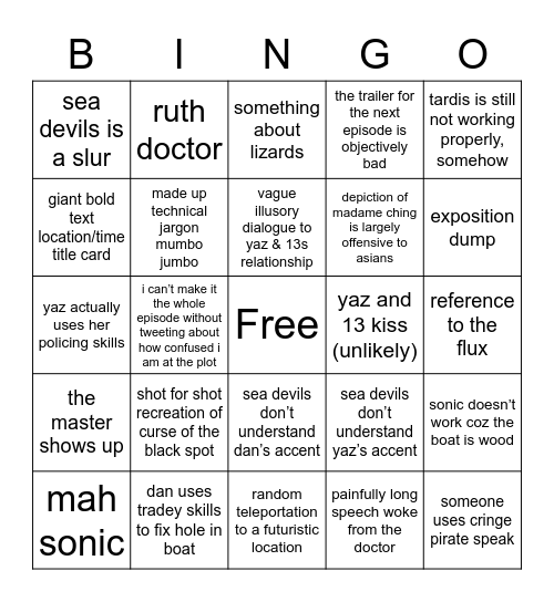 chibbers is a queerbaiter pt 8 Bingo Card