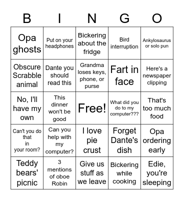 VermBingo 2022 Bingo Card