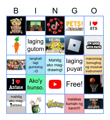 People Bingo - Pinoy kids Bingo Card