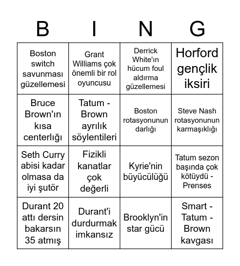 Kaan Kural Yorumları Bingo Card