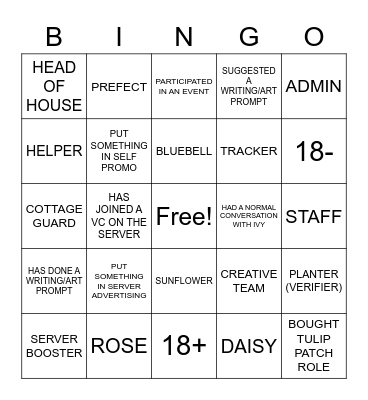 Frienderoons Bingo! Find someone who... Bingo Card
