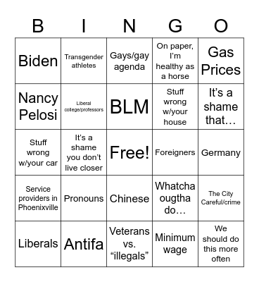 Oma &Opa Bingo Card