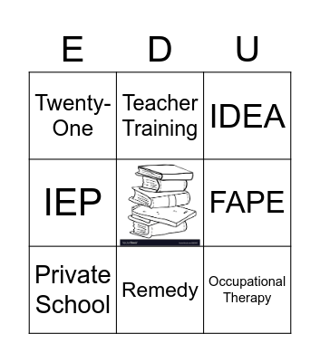 Compensatory Education 101 Bingo Card