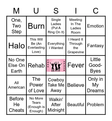 THIS ONE'S FOR THE GIRLS Bingo Card