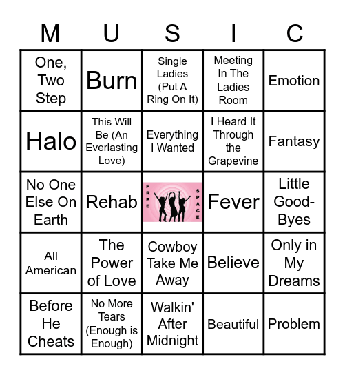 THIS ONE'S FOR THE GIRLS Bingo Card