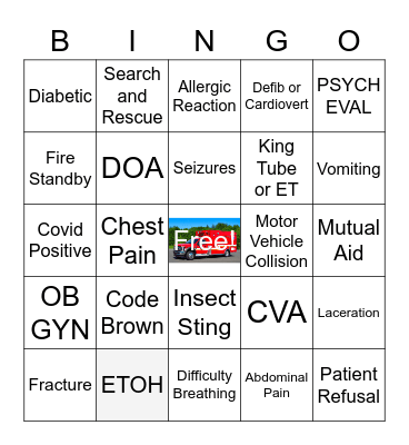 EMS BINGO Card