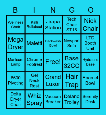 Belvedere Bingo Card